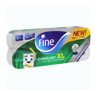 Fine Toilet Paper 10 Rolls