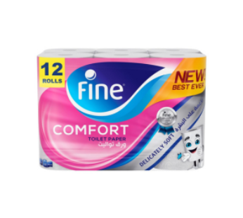 Fine Toilet Paper 12 Rolls